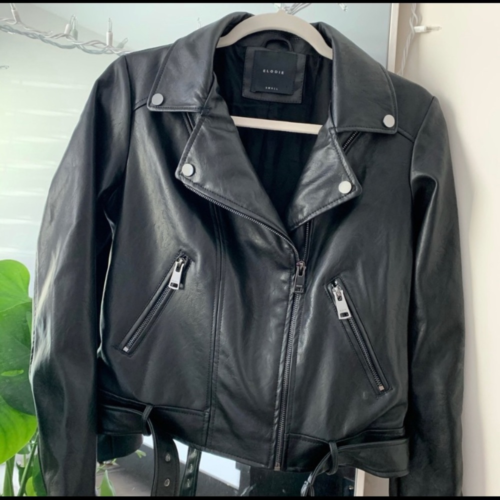 Like new vegan leather Moto jacket